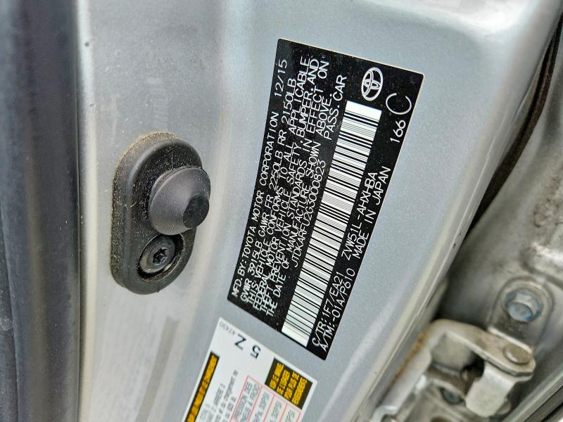 2016 Toyota Prius მანქანა იყიდება აუქციონზე, vin: JTDKARFU2G3000823, აუქციონის ნომერი: 55159506