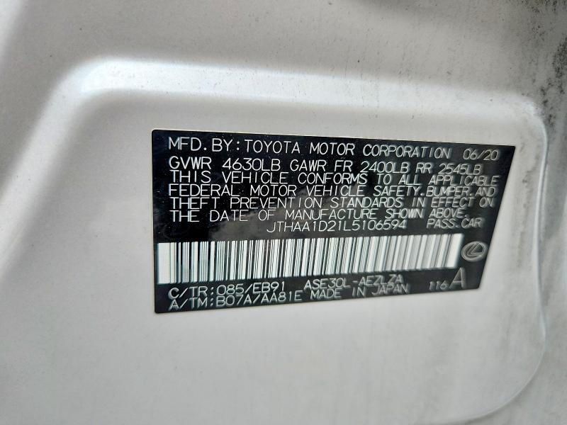 Продаж на аукціоні авто 2020 Lexus Is, vin: JTHAA1D21L5106594, номер лоту: 56251716