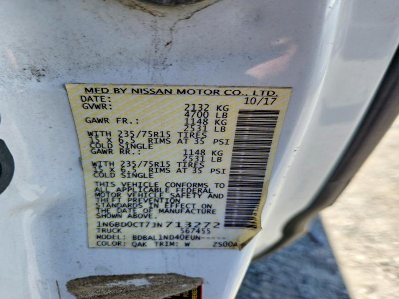 58795226 :رقم المزاد ، 1N6BD0CT7JN713272 vin ، 2018 Nissan Frontier مزاد بيع