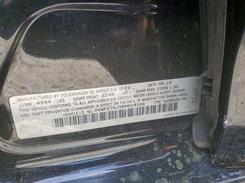 Aukcja sprzedaży 2011 Volkswagen Jetta, vin: 3VWPZ7AJXBM614104, numer aukcji: 56325506