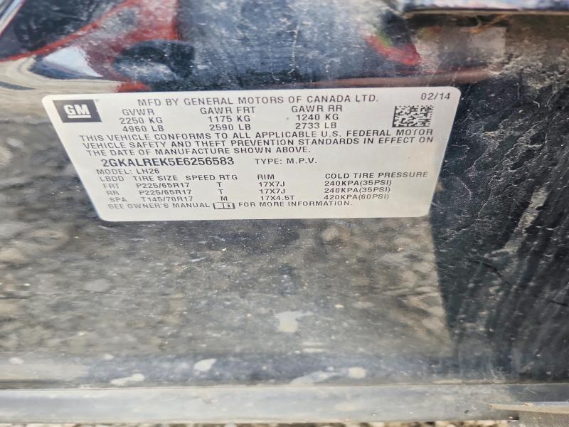 57750366 :رقم المزاد ، 2GKALREK5E6256583 vin ، 2014 Gmc Terrain مزاد بيع