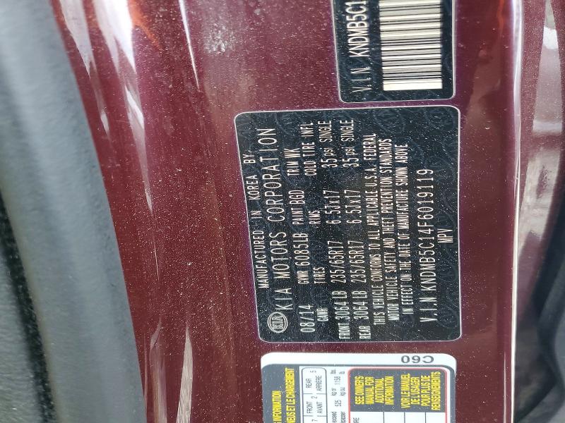 Aukcja sprzedaży 2015 Kia Sedona, vin: KNDMB5C14F6019119, numer aukcji: 57841786