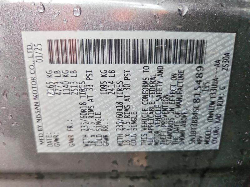 Aukcja sprzedaży 2025 Nissan Rogue, vin: 5N1BT3BB4SC815489, numer aukcji: 56944056