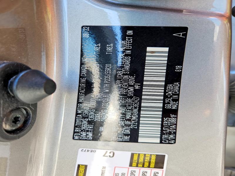 2022 Lexus Rx მანქანა იყიდება აუქციონზე, vin: 2T2YZMDA8NC362427, აუქციონის ნომერი: 55734926