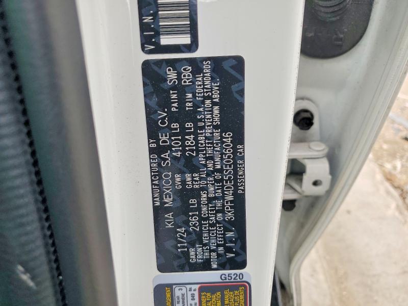 56575146 :رقم المزاد ، 3KPFW4DE5SE056046 vin ، 2025 Kia K4 مزاد بيع