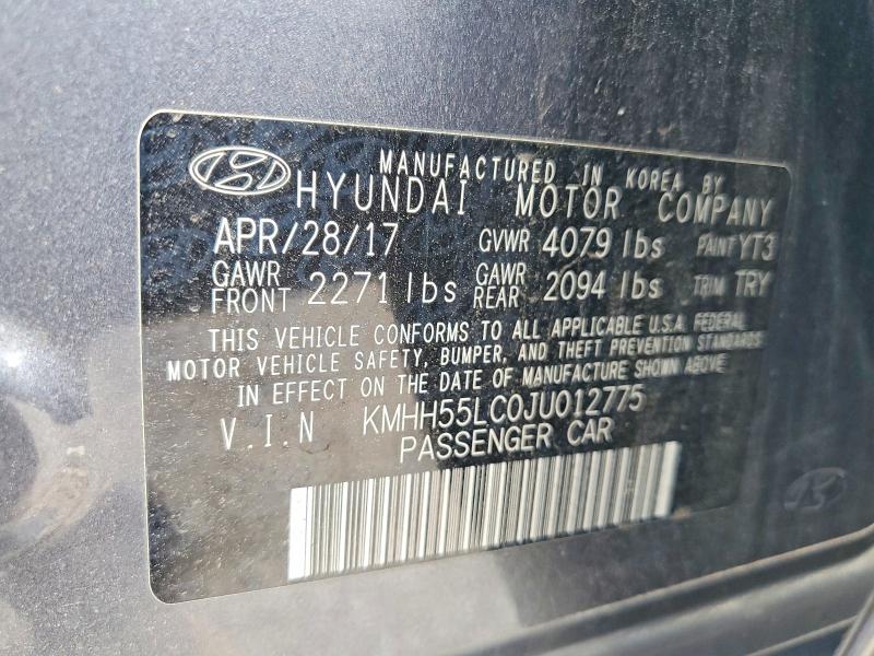 Aukcja sprzedaży 2018 Hyundai Elantra Gt, vin: KMHH55LC0JU012775, numer aukcji: 56550426
