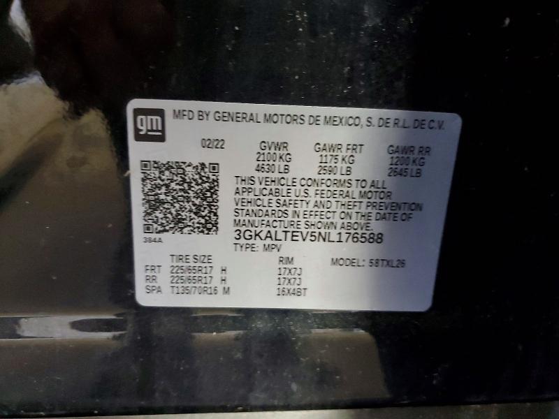 2022 Gmc Terrain მანქანა იყიდება აუქციონზე, vin: 3GKALTEV5NL176588, აუქციონის ნომერი: 56681866