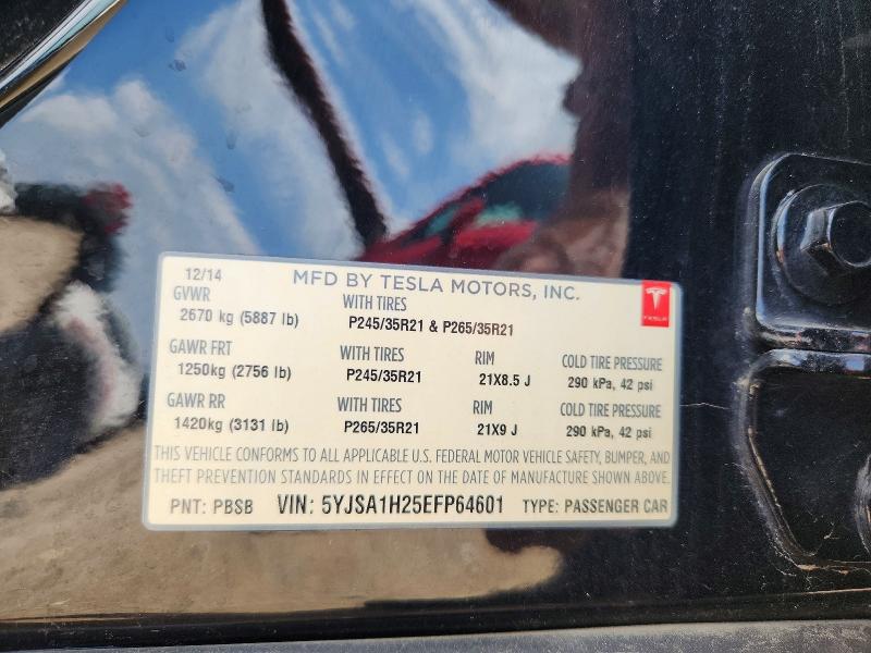 Aukcja sprzedaży 2014 Tesla Model S, vin: 5YJSA1H25EFP64601, numer aukcji: 58927986