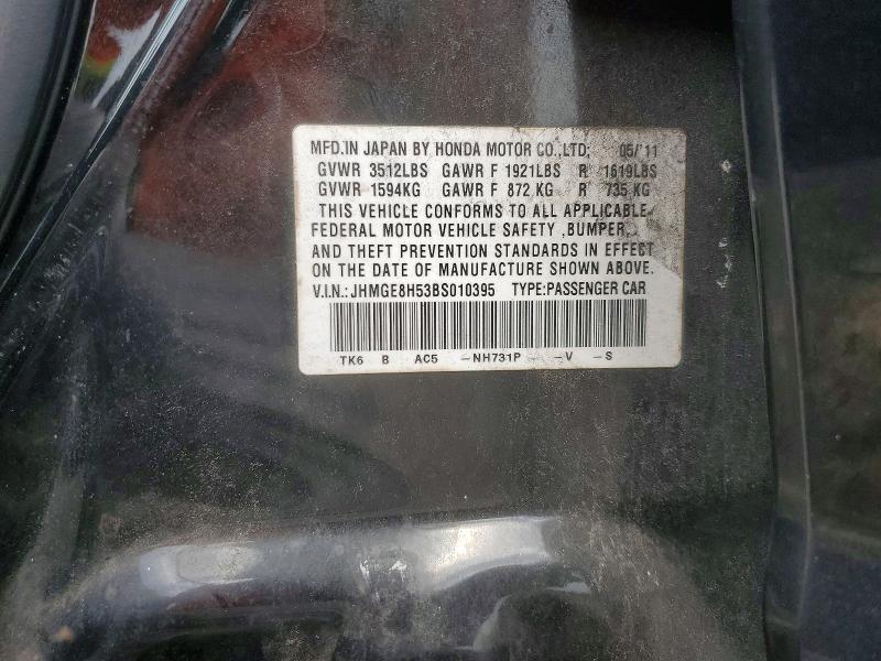 Продаж на аукціоні авто 2011 Honda Fit, vin: JHMGE8H53BS010395, номер лоту: 55541836