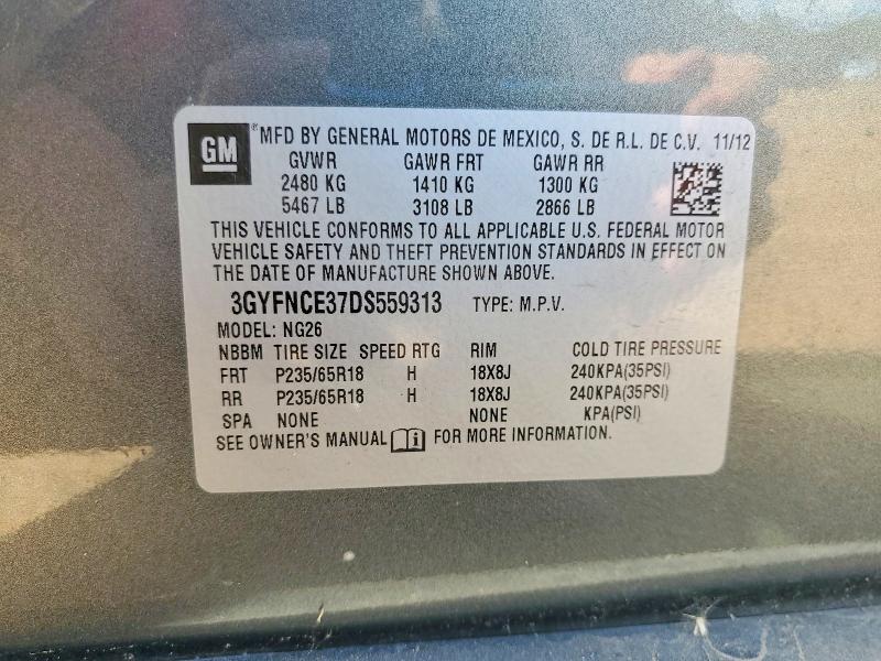 Продажа на аукционе авто 2013 Cadillac Srx, vin: 3GYFNCE37DS559313, номер лота: 56763866