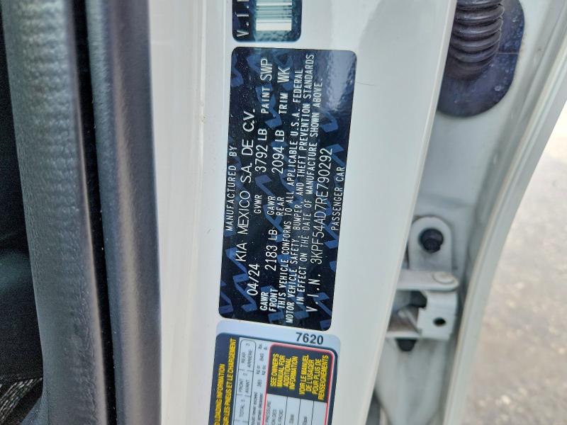 58039616 :رقم المزاد ، 3KPF54AD7RE790292 vin ، 2024 Kia Forte مزاد بيع