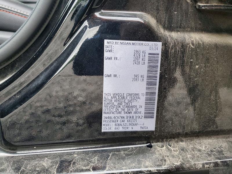57367436 :رقم المزاد ، 1N4BL4CV7RN398392 vin ، 2024 Nissan Altima مزاد بيع