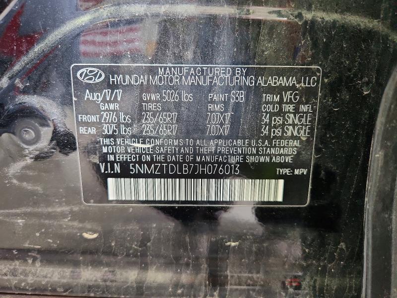 Продажа на аукционе авто 2018 Hyundai Santa Fe Sport, vin: 5NMZTDLB7JH076013, номер лота: 58655556