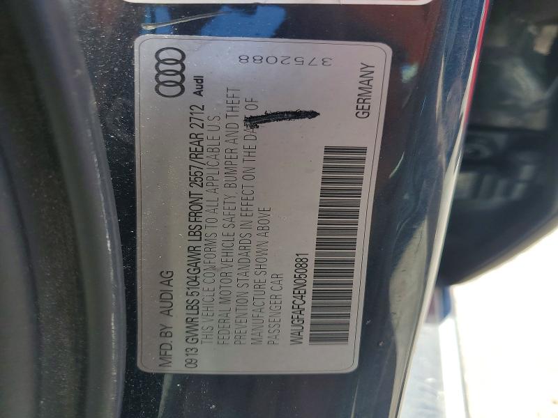 57379066 :رقم المزاد ، WAUGFAFC4EN050881 vin ، 2014 Audi A6 مزاد بيع