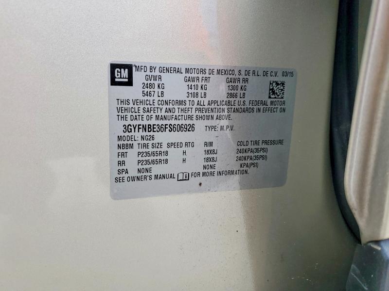 Продажа на аукционе авто 2015 Cadillac Srx, vin: 3GYFNBE36FS606926, номер лота: 59108496