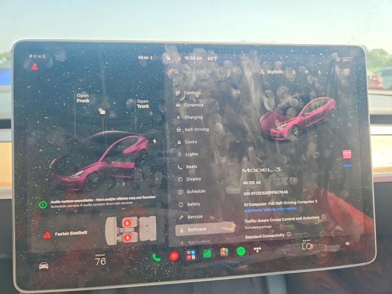 2023 Tesla Model 3 მანქანა იყიდება აუქციონზე, vin: 5YJ3E1EA1PF607848, აუქციონის ნომერი: 56783666