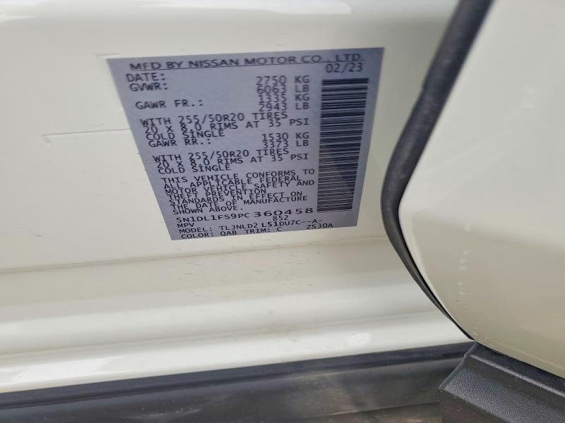 Aukcja sprzedaży 2023 Infiniti Qx60, vin: 5N1DL1FS9PC360458, numer aukcji: 55868756