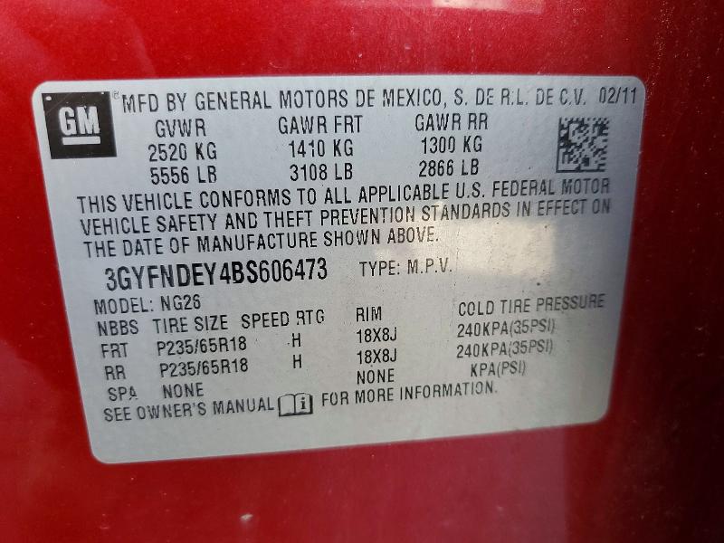 Продаж на аукціоні авто 2011 Cadillac Srx, vin: 3GYFNDEY4BS606473, номер лоту: 55833046