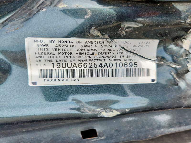 Aukcja sprzedaży 2004 Acura Tl, vin: 19UUA66254A010695, numer aukcji: 57392146