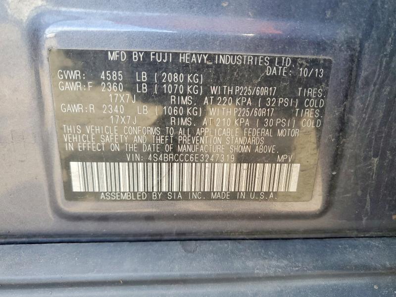 2014 Subaru Outback მანქანა იყიდება აუქციონზე, vin: 4S4BRCCC6E3247319, აუქციონის ნომერი: 58117176