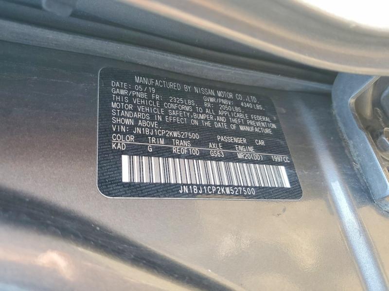2019 Nissan Rogue Sport მანქანა იყიდება აუქციონზე, vin: JN1BJ1CP2KW527500, აუქციონის ნომერი: 58980896