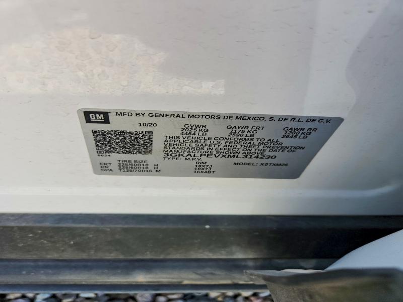 56160026 :رقم المزاد ، 3GKALPEVXML314230 vin ، 2021 Gmc Terrain مزاد بيع