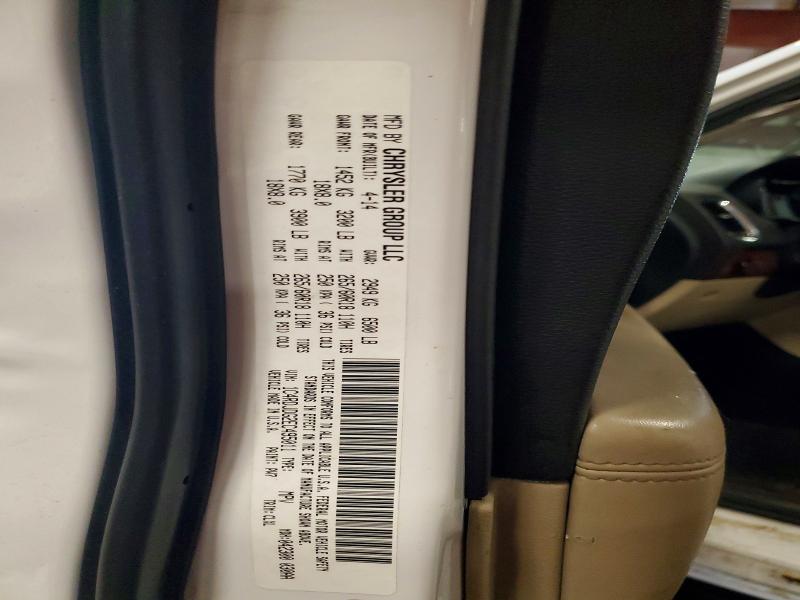 57005876 :رقم المزاد ، 1C4RDJDG2EC495011 vin ، 2014 Dodge Durango مزاد بيع