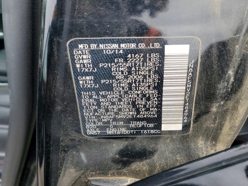 57876496 :رقم المزاد ، JN8AF5MV2ET484964 vin ، 2014 Nissan Juke مزاد بيع