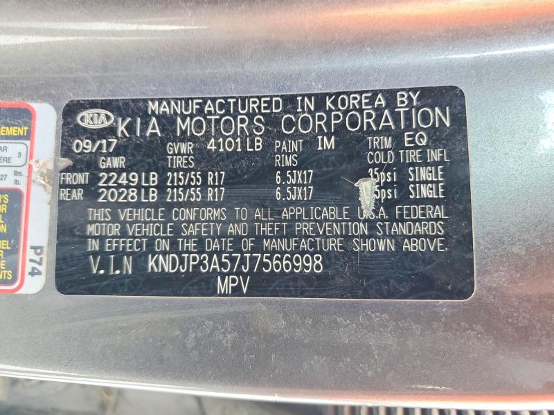 58150276 :رقم المزاد ، KNDJP3A57J7566998 vin ، 2018 Kia Soul مزاد بيع