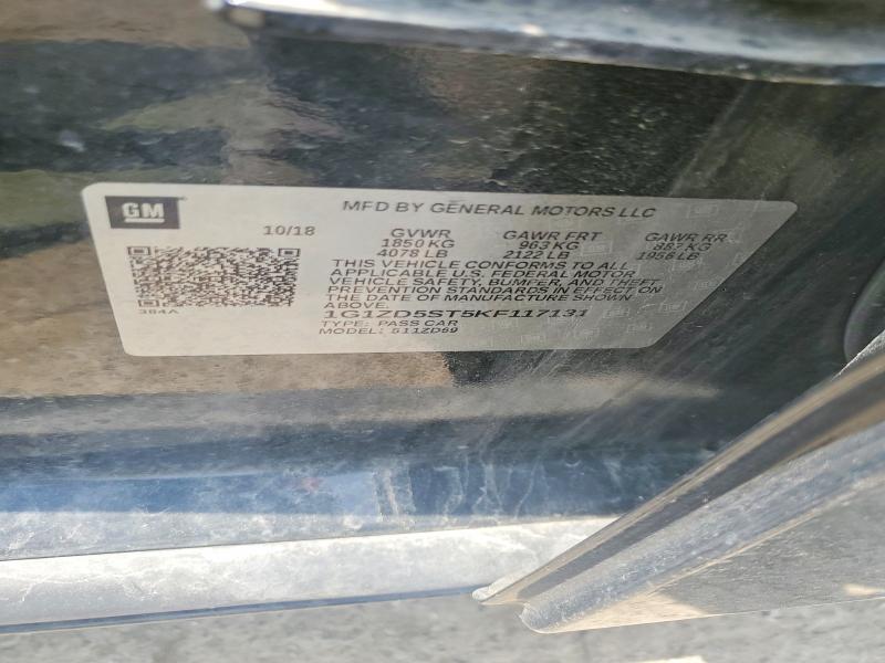 Aukcja sprzedaży 2019 Chevrolet Malibu, vin: 1G1ZD5ST5KF117131, numer aukcji: 56424536