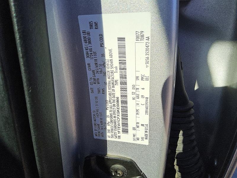 Aukcja sprzedaży 2016 Ford F150, vin: 1FTEW1CFXGKE00866, numer aukcji: 56345876