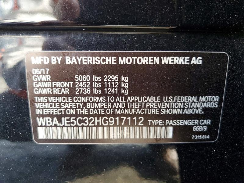 Продажа на аукционе авто 2017 Bmw 540, vin: WBAJE5C32HG917112, номер лота: 55763466