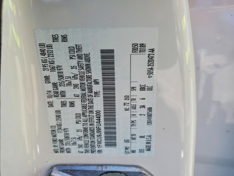 Продажа на аукционе авто 2015 Ford Escape, vin: 1FMCU9J99FUA44000, номер лота: 56709846