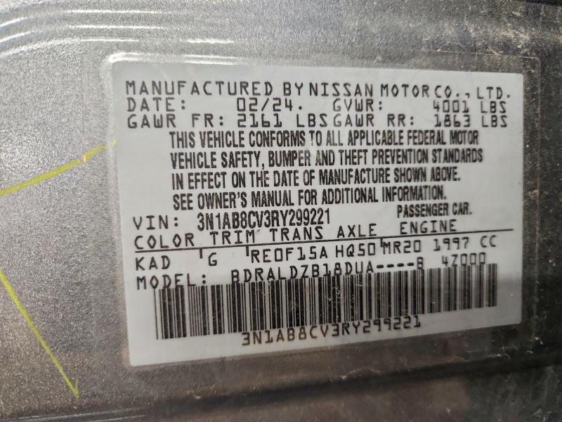 Продажа на аукционе авто 2024 Nissan Sentra, vin: 3N1AB8CV3RY299221, номер лота: 56665446