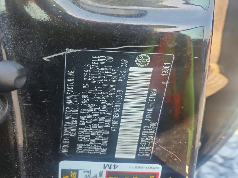 Aukcja sprzedaży 2011 Toyota Camry, vin: 4T1BF3EK5BU142029, numer aukcji: 59236956