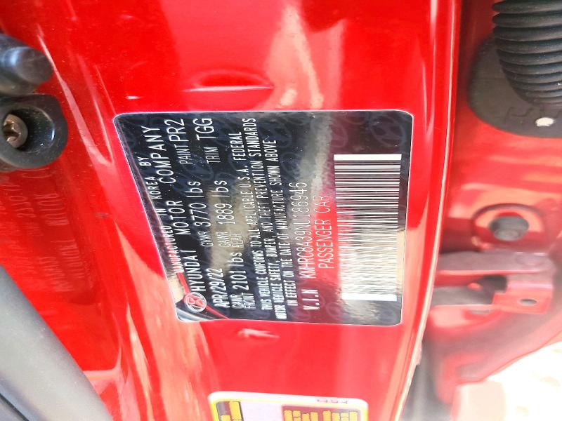 55778126 :رقم المزاد ، KMHRC8A39NU186946 vin ، 2022 Hyundai Venue مزاد بيع