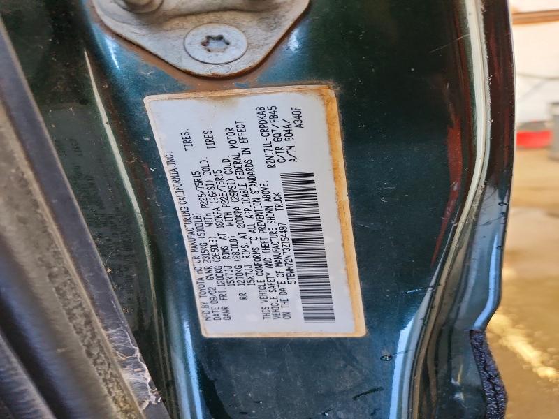 56043116 :رقم المزاد ، 5TEWM72N73Z154497 vin ، 2003 Toyota Tacoma مزاد بيع