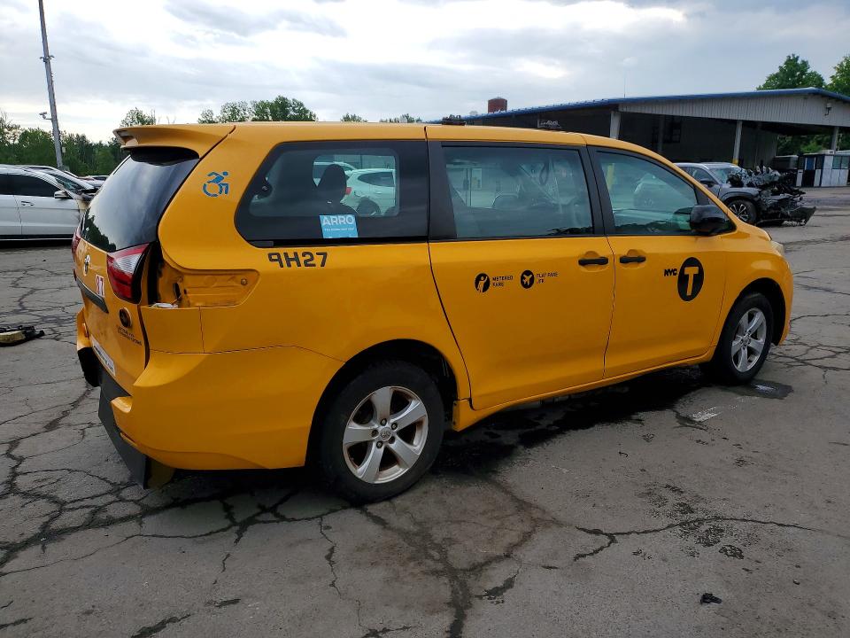 2017 Toyota Sienna მანქანა იყიდება აუქციონზე, vin: 5TDZZ3DC7HS868850, აუქციონის ნომერი: 57136886