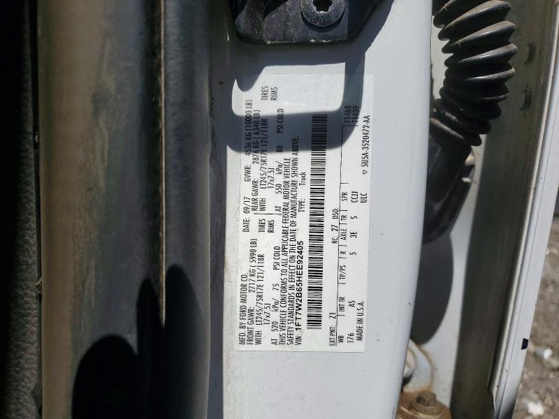 Продажа на аукционе авто 2017 Ford F250, vin: 1FT7W2B65HEE92405, номер лота: 55910036