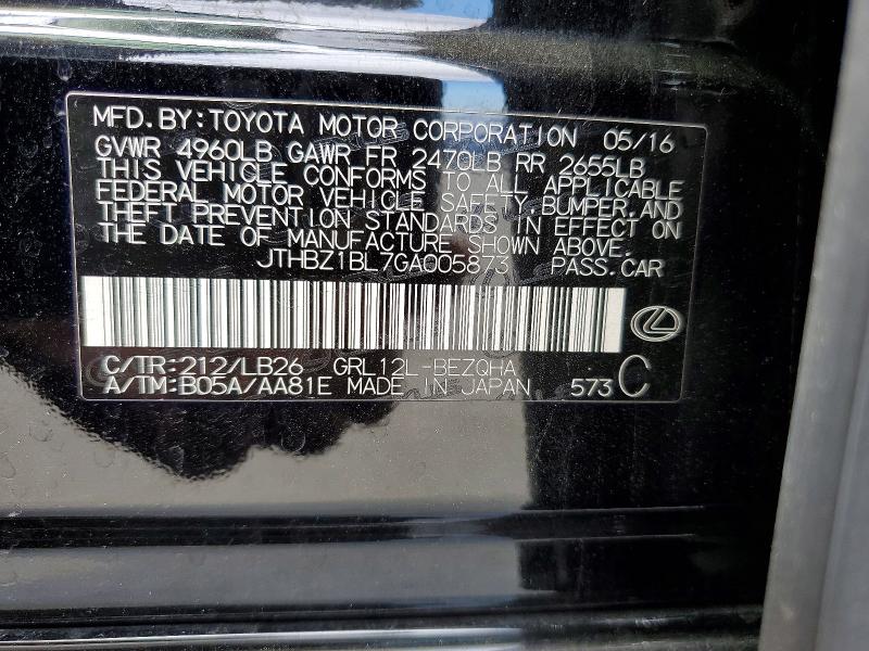 Продаж на аукціоні авто 2016 Lexus Gs 350, vin: JTHBZ1BL7GA005873, номер лоту: 53023526