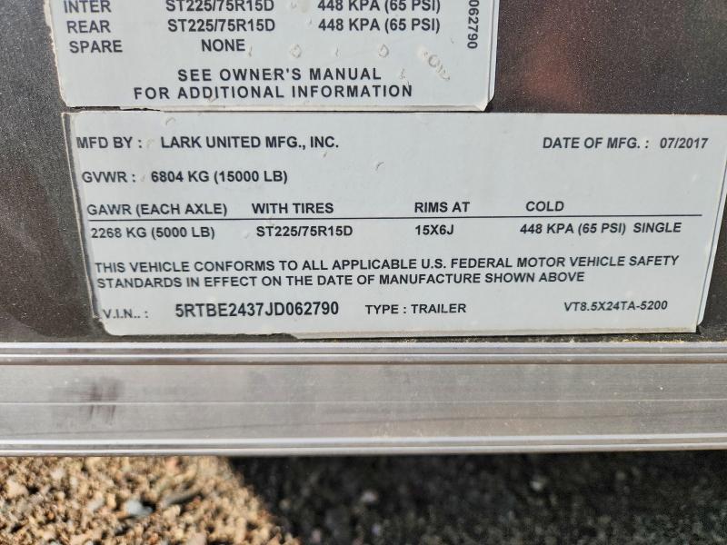 Продажа на аукционе авто 2018 Unknown Unknown, vin: 5RTBE2437JD062790, номер лота: 57330636