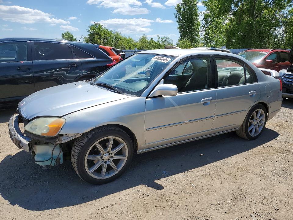 2001 Honda Civic მანქანა იყიდება აუქციონზე, vin: 2HGES16691H918524, აუქციონის ნომერი: 55930806