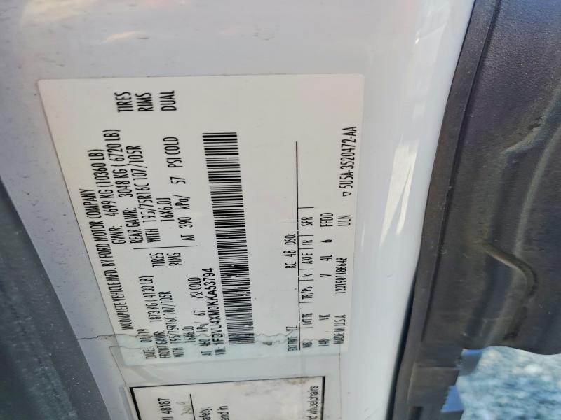 56372126 :رقم المزاد ، 1FDVU4XM0KKA53794 vin ، 2019 Ford Transit مزاد بيع