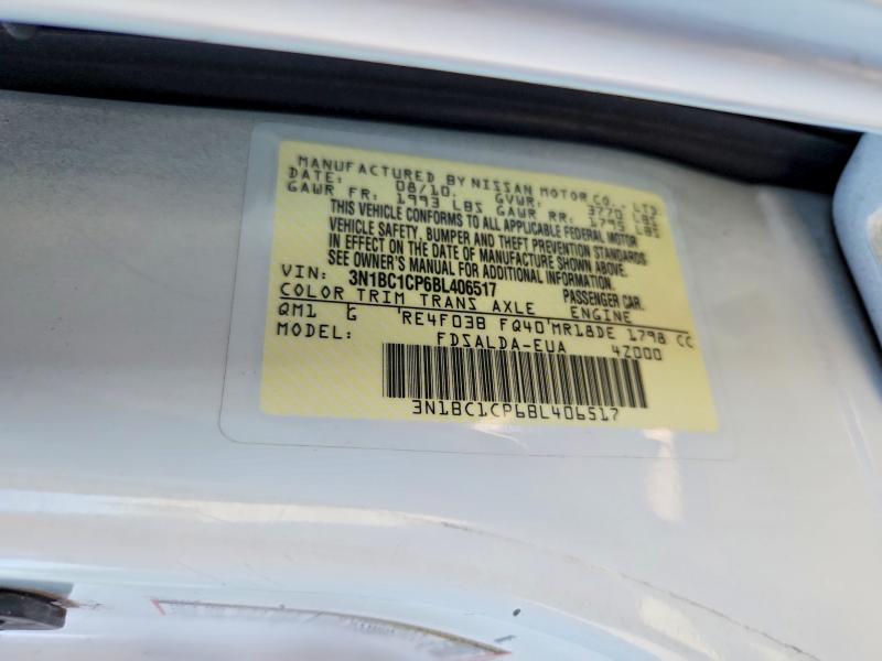 Aukcja sprzedaży 2011 Niss Versa, vin: 3N1BC1CP6BL406517, numer aukcji: 58753076