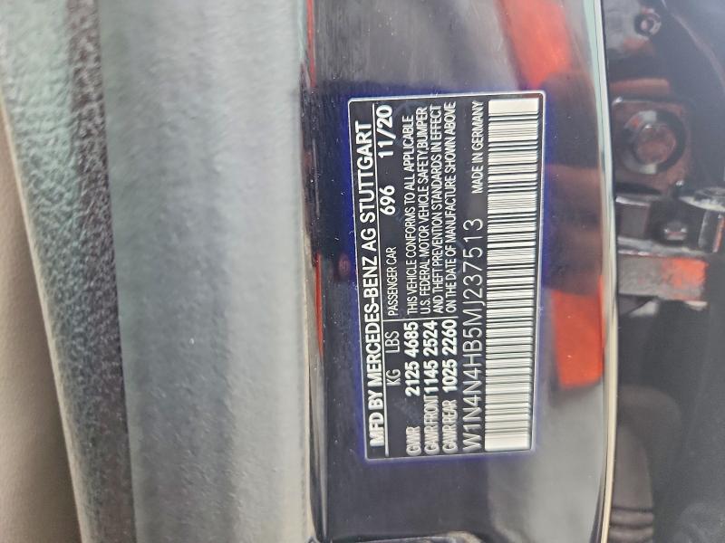 57949826 :رقم المزاد ، W1N4N4HB5MJ237513 vin ، 2021 Mercedes-benz Gla مزاد بيع