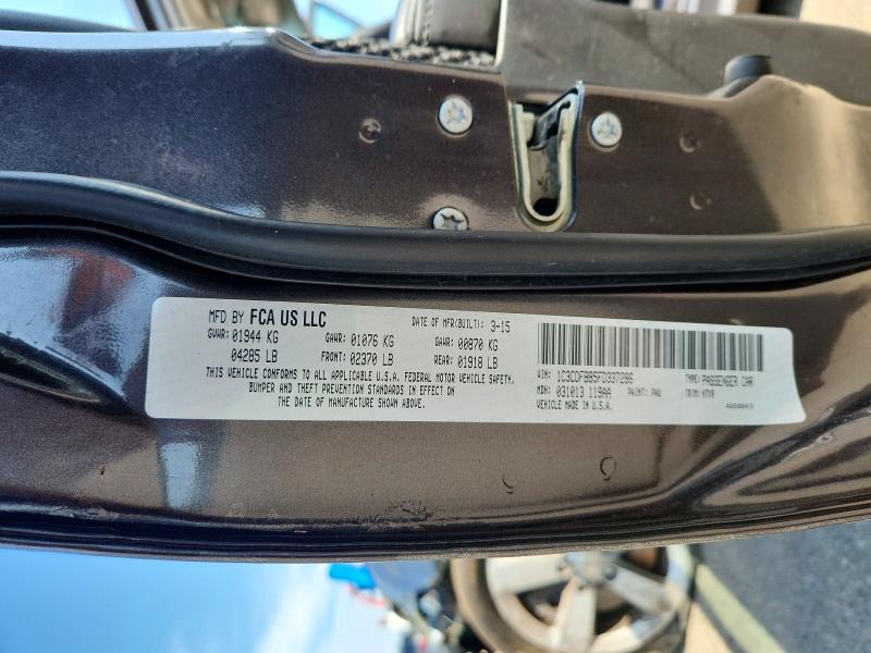 2015 Dodge Dart მანქანა იყიდება აუქციონზე, vin: 1C3CDFBB5FD337286, აუქციონის ნომერი: 56764406