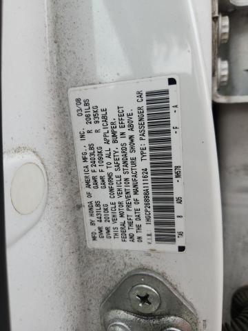 Продаж на аукціоні авто 2008 Honda Accord, vin: 1HGCP26898A111624, номер лоту: 58722406