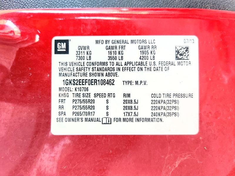 Aukcja sprzedaży 2014 Gmc Yukon, vin: 1GKS2EEF0ER108462, numer aukcji: 57196746