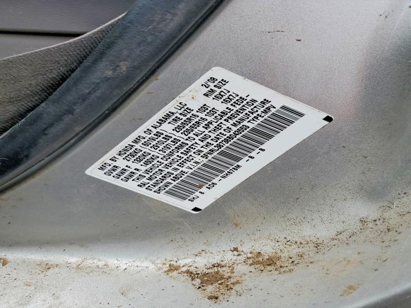 58350476 :رقم المزاد ، 5FNRL38738B043553 vin ، 2008 Honda Odyssey مزاد بيع