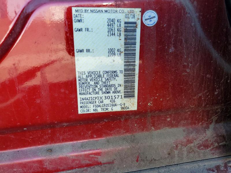 Aukcja sprzedaży 2018 Nissan Leaf, vin: 1N4AZ1CP3JC301571, numer aukcji: 57119746